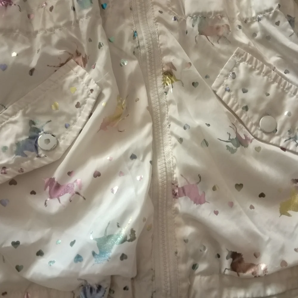 10/$40 Emma & Elsa Kids Unicorn Print Hooded Jacket